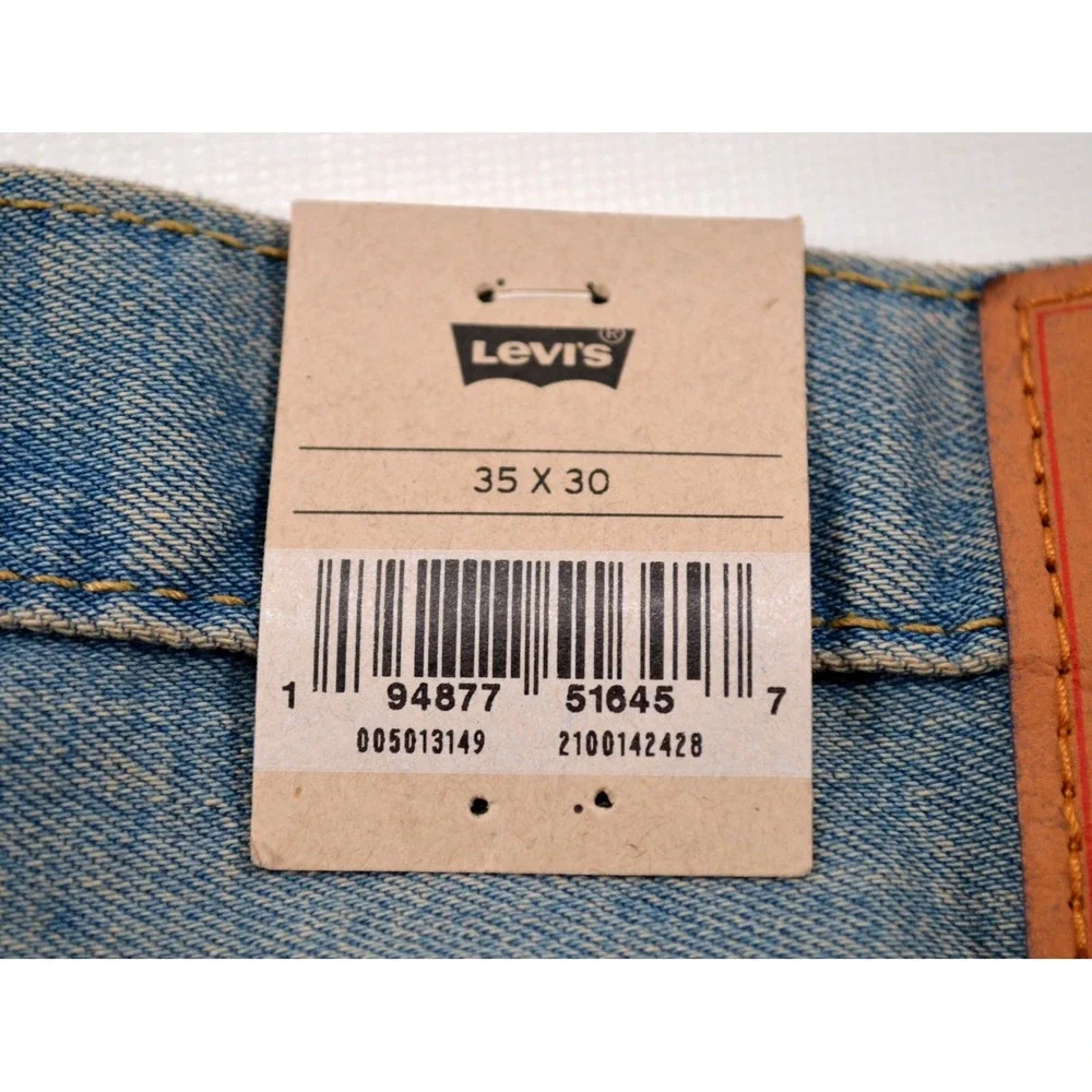 Nwt's Levi's 501 Original Stretch Button Fly Blue Jean Denim Men's 35 x 30